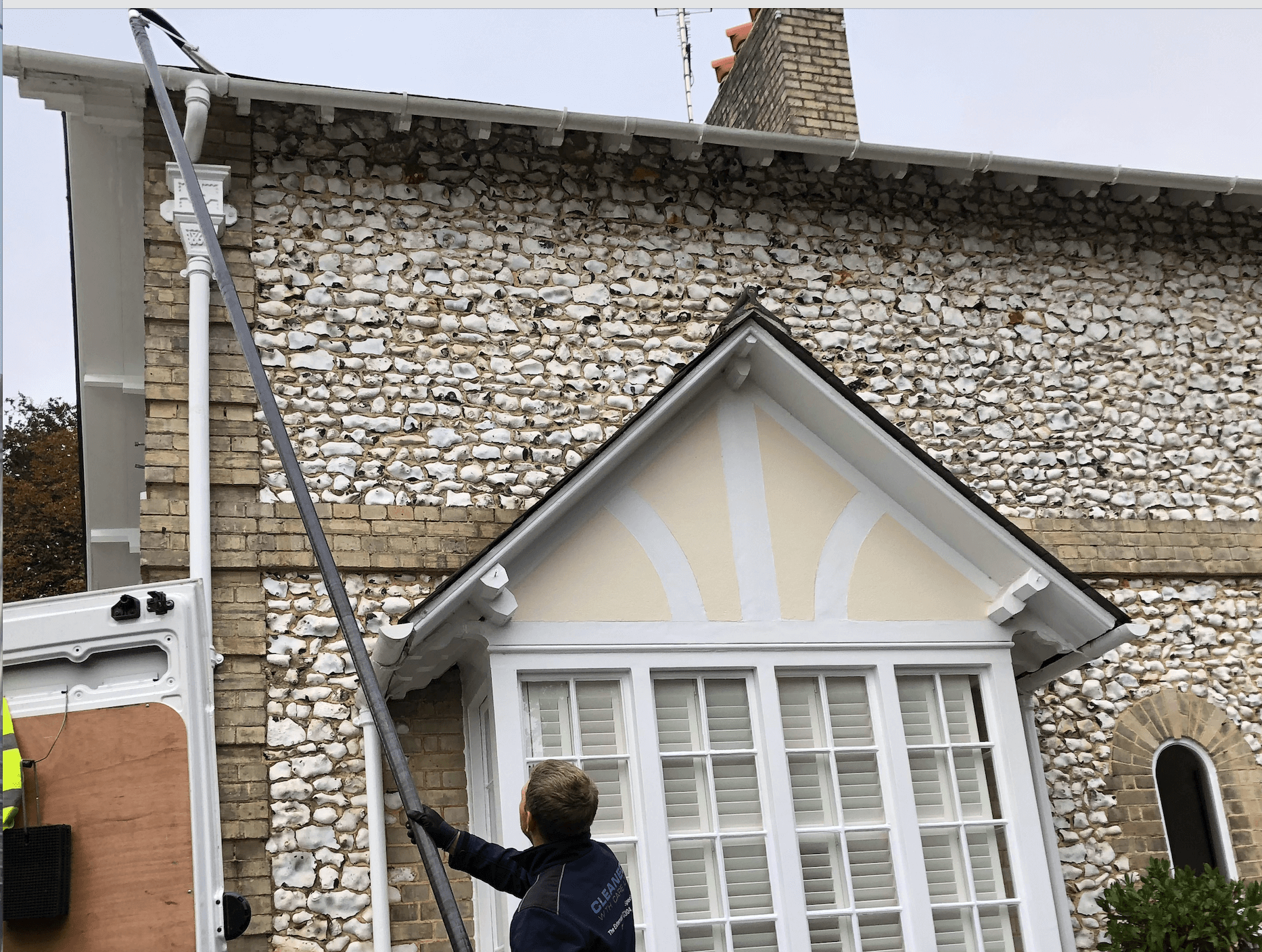 Professional gutter cleaning tools and equipment used by The Roof Moss Cleaners in How Wood